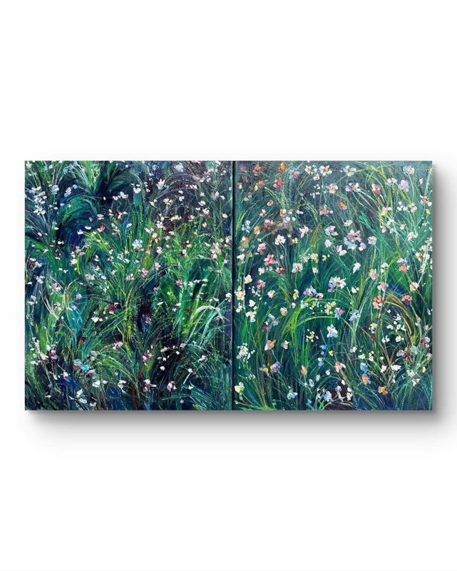The Blooming Nook 3 (Set Of Two) Oil On Canvas 16X20 Each